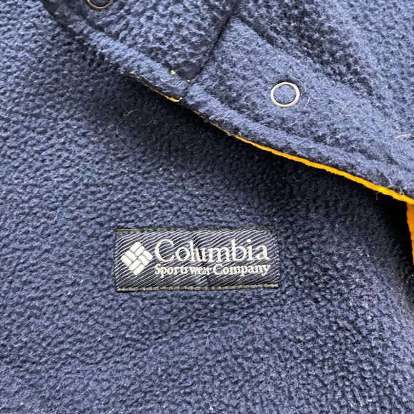 Columbia Steens Mountain Fleece Jacket Mens 3XL Blue 1/4 Snap Button Zip Pocket - Picture 7 of 13